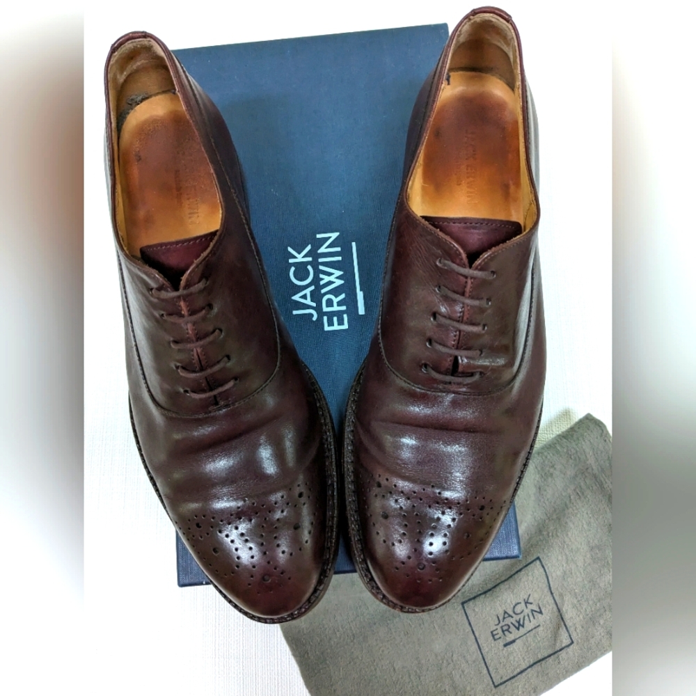 Jack Erwin Oxford dress shoe, burgundy